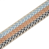 Gurtband Baumwolle triple Chevron 40 mm sand blau cognac NEU