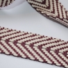 Gurtband Baumwolle Fischgrät beere / natur 40 mm Chevron RE