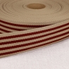 edles Gurtband Streifen 40 mm bordeaux & natur 