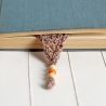 Lesezeichen Braun Brauntöne verschiedene Formen handgestrickt 
