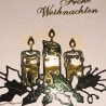 Weihnachtskarte frohe Weihnachten Festtag-Karte Grün-Gold Kerzen