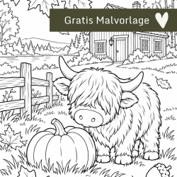 Gratis Malvorlage Herbst zum Ausdrucken | Zottelherbst Schweden