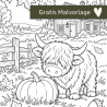 Gratis Malvorlage Herbst zum Ausdrucken | Zottelherbst Schweden