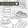 Gratis Malvorlage Fika zum Ausdrucken | Kaffee & Zimtschnecken