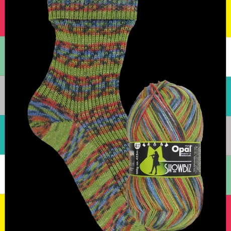 Opal Showbiz, 4-fädige Sockenwolle, Farbe 11397