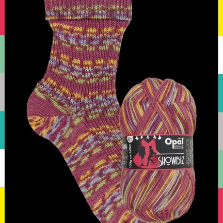 Opal Showbiz, 4-fädige Sockenwolle, Farbe 11391