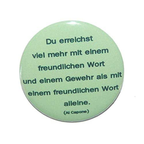 Kühlschrankmagnet Magnet 50mm rund Spruch Freundliches Wort