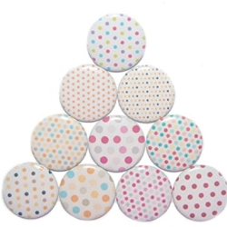 10 x Kühlschrankmagnet Magnetset 50mm rund Punkte bunt