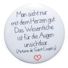 Button 50 mm mit Anstecknadel Spruch Liebe