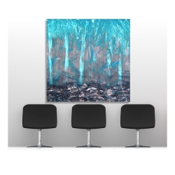 MK1 Art Bild Leinwand Abstrakt Kunst Malerei Acrylbild türkis 3D MK1 Art Bild Leinwand Abstrakt Kunst Malerei Acrylbild türkis 3D