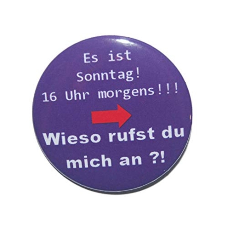 Kühlschrankmagnet Magnet 50mm rund Spruch Langschläfer