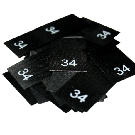 25 Kleidungsetiketten  von Gr. 34 bis Gr. 54 wählbar