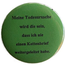 Kühlschrankmagnet Magnet 50mm rund Spruch Todesursache