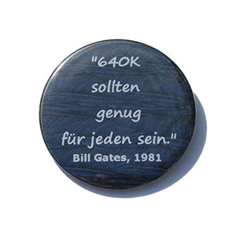 Button 50 mm mit Anstecknadel Spruch PC Computer Speicher