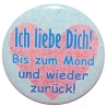 Kühlschrankmagnet Magnet 50mm rund Spruch Ich liebe Dich