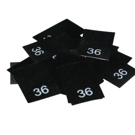 25 Kleidungsetiketten  von Gr. 34 bis Gr. 54 wählbar