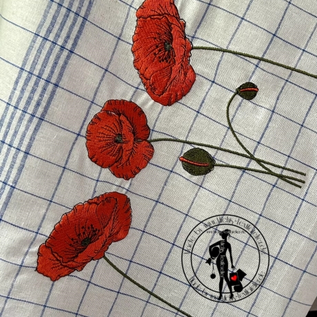 Mohn  - Stickdatei by Michis Textilatelier