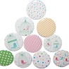 10 x Kühlschrankmagnet Magnetset 50mm rund Vögel