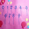 Ballonzahlen Stickdatei Zahlen 0 bis 9 Luftballons in zwei Größen