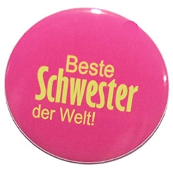 Kühlschrankmagnet Magnet 50mm rund Spruch Beste Schwester