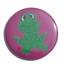 Button 50 mm mit Anstecknadel Motiv Tiere Frosch Frösche