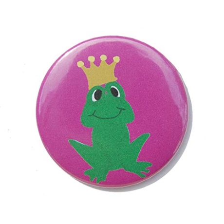 Button 50 mm mit Anstecknadel Motiv Tiere Frosch Frösche