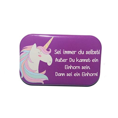 Button Rechteckig groß Spruch Einhorn Sei immer du selbst