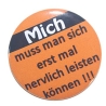 Button 25 mm mit Anstecknadel Spruch Nerven