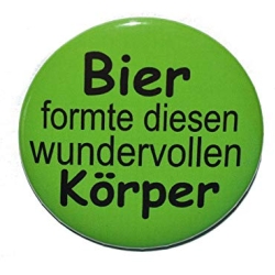 Kühlschrankmagnet Magnet 50mm rund Spruch Bier