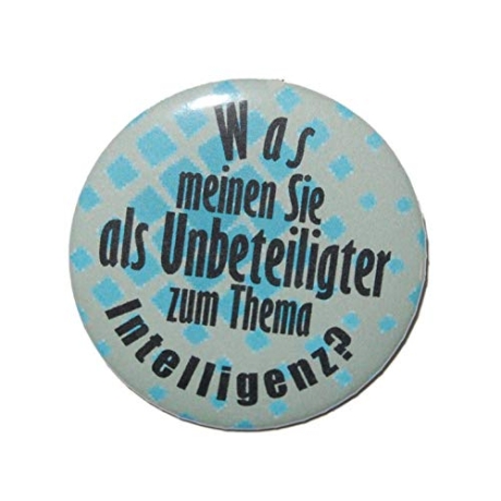Kühlschrankmagnet Magnet 50mm rund Spruch Intelligenz