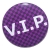 Button 50 mm mit Anstecknadel Spruch VIP