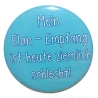 Button 25 mm mit Anstecknadel Spruch Mein Elan Empfang
