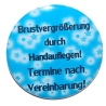 Button 50 mm mit Anstecknadel Spruch Brustvergrößerung