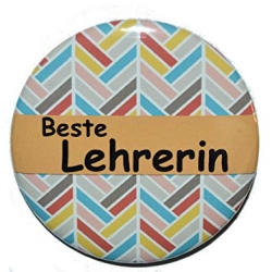 Button 50 mm mit Anstecknadel Beste Lehrerin