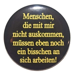 Button 25 mm mit Anstecknadel Spruch Menschen