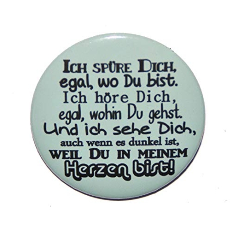 Kühlschrankmagnet Magnet 50mm rund Spruch Liebe