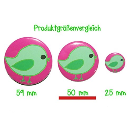 Buttons JGA Set groß 50mm 10 Stück personalisiert Herz