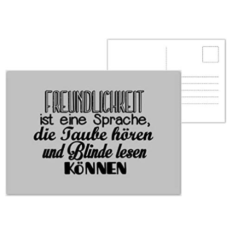 Postkarte mit Spruch Limitierte Auflage Freundlichkeit
