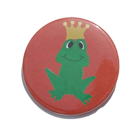 Button 50 mm mit Anstecknadel Motiv Tiere Frosch Frösche