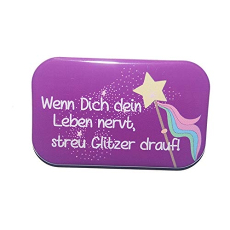 Button Rechteckig groß Spruch Einhorn Wenn dich dein Leben nervt