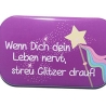 Button Rechteckig groß Spruch Einhorn Wenn dich dein Leben nervt