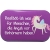 Button Rechteckig groß Spruch Einhorn Realität Menschen Angst