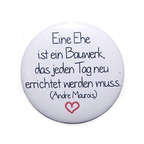 Kühlschrankmagnet Magnet 50mm rund Spruch Liebe Ehe Bauwerk