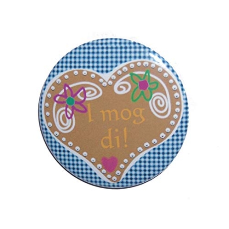 Button 50 mm mit Anstecknadel Spruch Oktoberfest I mog di