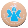 Button 50 mm mit Anstecknadel Motiv Schutzengel