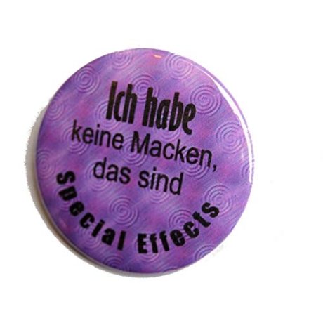 Kühlschrankmagnet Magnet 50mm rund Spruch Ich habe keine Macken