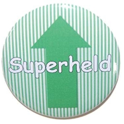 Button 50 mm mit Anstecknadel Superheld