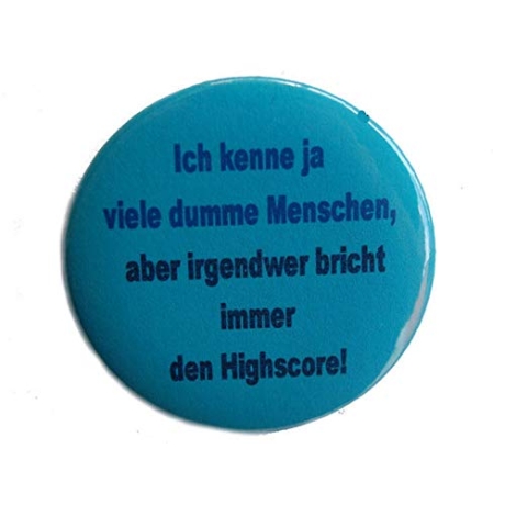 Button 25 mm mit Anstecknadel Spruch Dumme Menschen