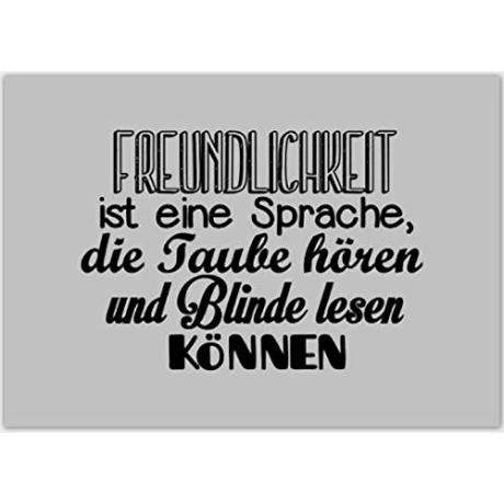 Postkarte mit Spruch Limitierte Auflage Freundlichkeit