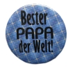 Button 50 mm mit Anstecknadel Spruch Bester Papa der Welt